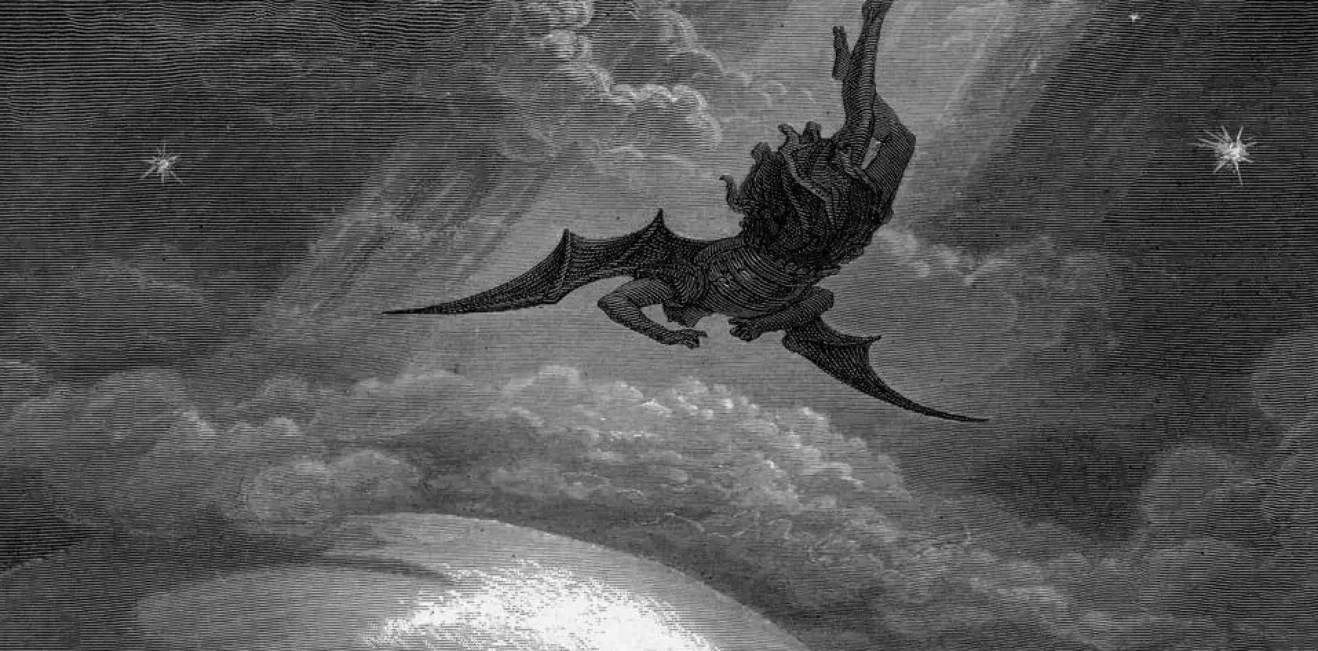 Gravure inspirée de Gustave Doré, ambiance Maison Arcane